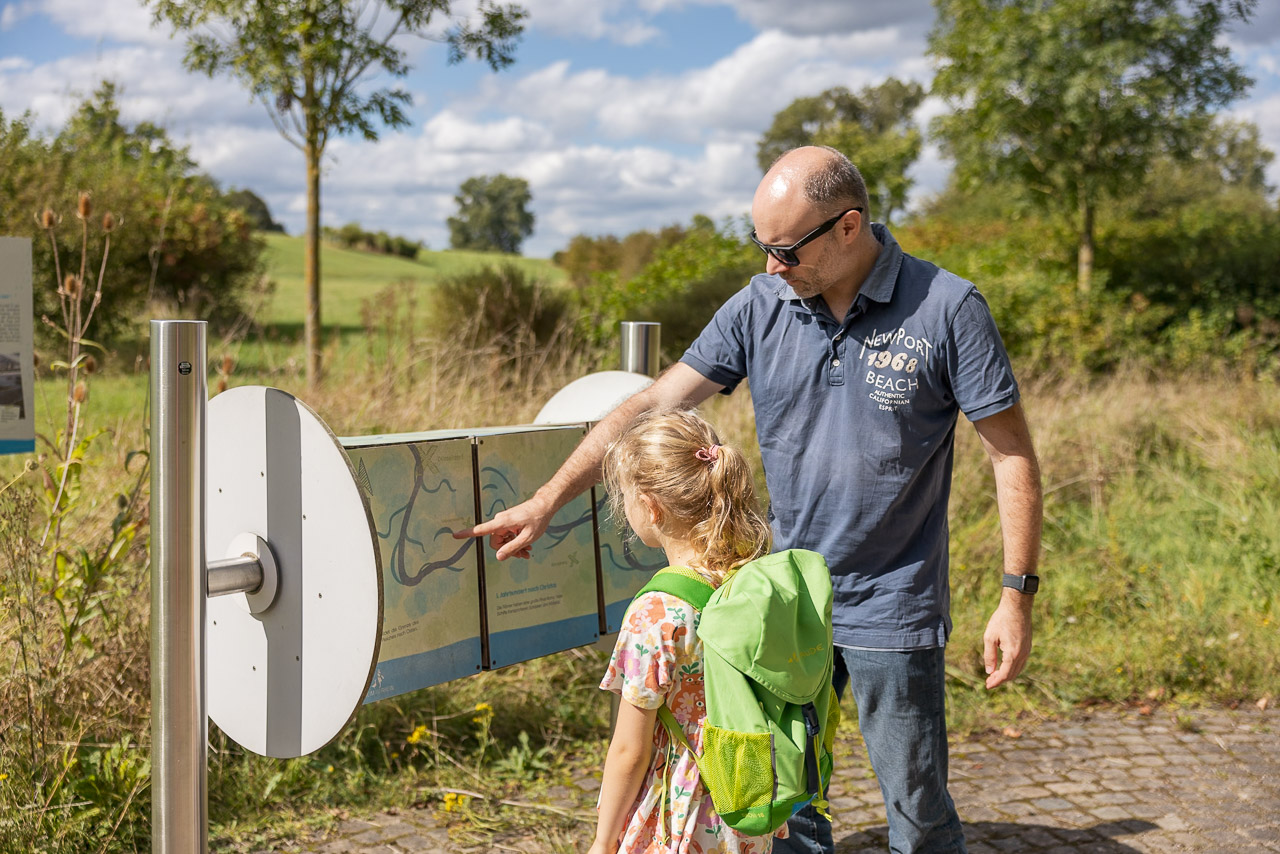 Wanderung Ausflug Monheim Naturerlebnispfad mit Kindern mobil NRW Entdecken